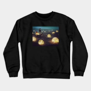 Row In The Sea Of Moon Crewneck Sweatshirt